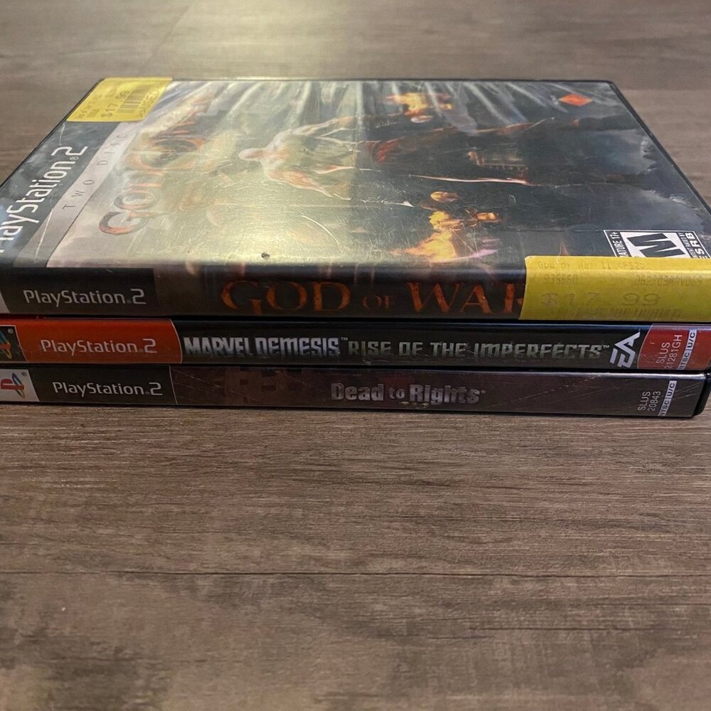 Lot of 3 PS2 Video Games - Marvel Nemesis Rise of Imperfects, God of War II, Etc - Picture 9 of 9